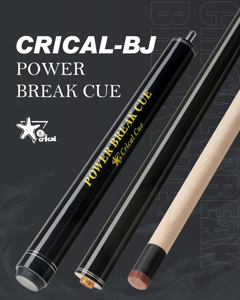 CRICAL Heavy Hitter Jump Break Cue 3-Pieces 54inch Short Maple Break Jump Cue with 13.2mm Tip Punch Cue Professional Jump Cue Billiard Pool Stick - Image 2
